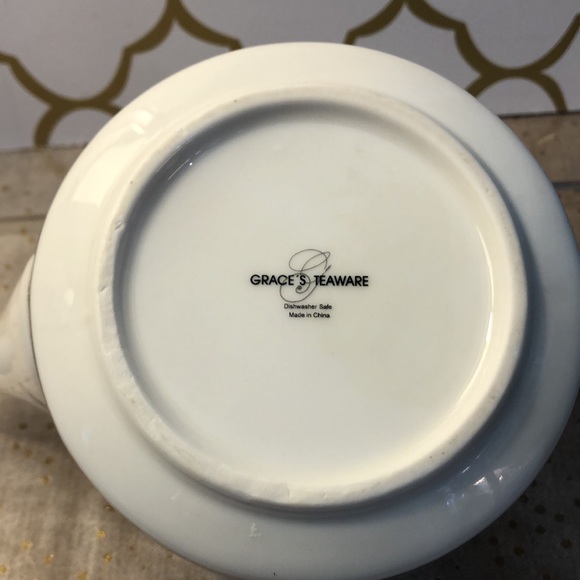 Grace’s Teaware tea pot. Blue and silver design. Gently used. Great condition. - Picture 6 of 10